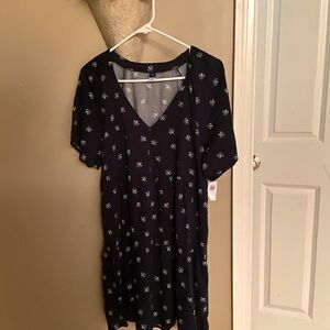 Navy Blue High Waisted Dress